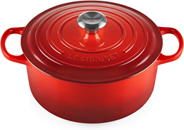 Le Creuset: Enameled Cast Iron Signature Round Dutch Oven, 5.5 qt., Cerise