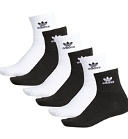 adidas Originals Trefoil Quarter Socks 6 Pack - White/Black/White/Black