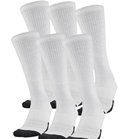 Under Armour Adult Performance Tech Crew Socks 6 Pack - White