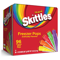 Skittles: Freezer Bars, Assorted Flavors, 2 Oz Bars, 96 Ice Bars