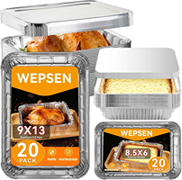 40 Pack Aluminum Pans with Lids