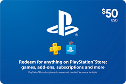 $50 PLAYSTATION STORE (Physical) Gift Card