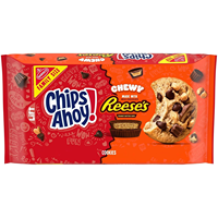 CHIPS AHOY! Chewy Chocolate Chip Cookies with Reese's Peanut Butter Cups, Family Size, 14.25 oz