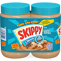SKIPPY Creamy Peanut Butter Spread, 40 oz Jar 2 Pack
