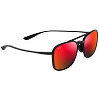 Maui Jim Keokea Polarized Aviator Sunglasses - Red/Black/Hawaii Lava