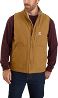Carhartt Men's Washed Duck Mock-Neck Vest-Medium