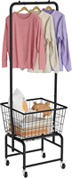 Rolling All-in-One Laundry Cart with Wheels